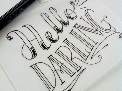 Hello Darling lettering pen