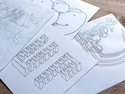 Doodlin' custom type hand drawn hand drawn handdrawn illustration type typography wip