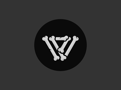 PW Monogram bones branding crack logo monogram p pw w