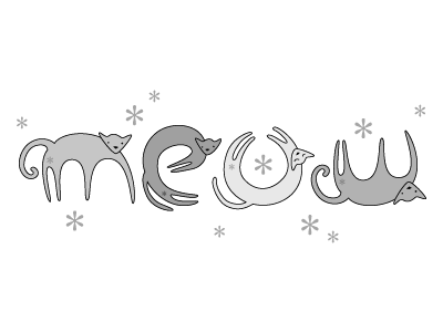 Lettering // MEOW design lettering meow type