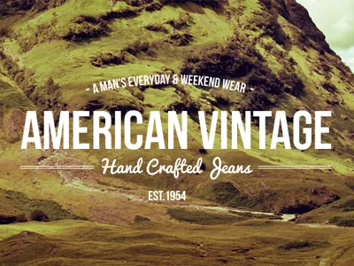 American Vintage Insignia badge banner insignia logo monochromatic monogram print psd retro sticker vintage