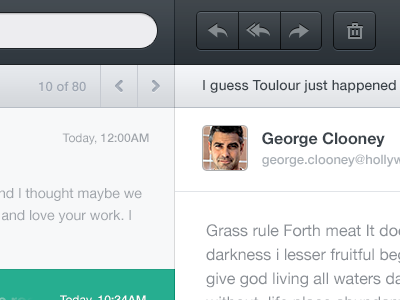 Mail App app button grey mail portfolio ui