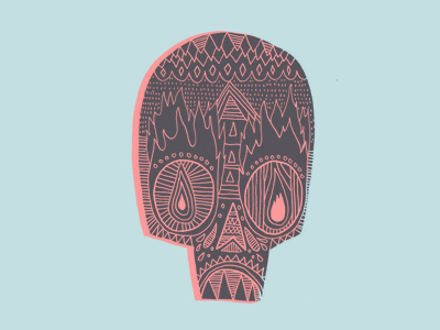 Skull drawing editorial illustration photoshop