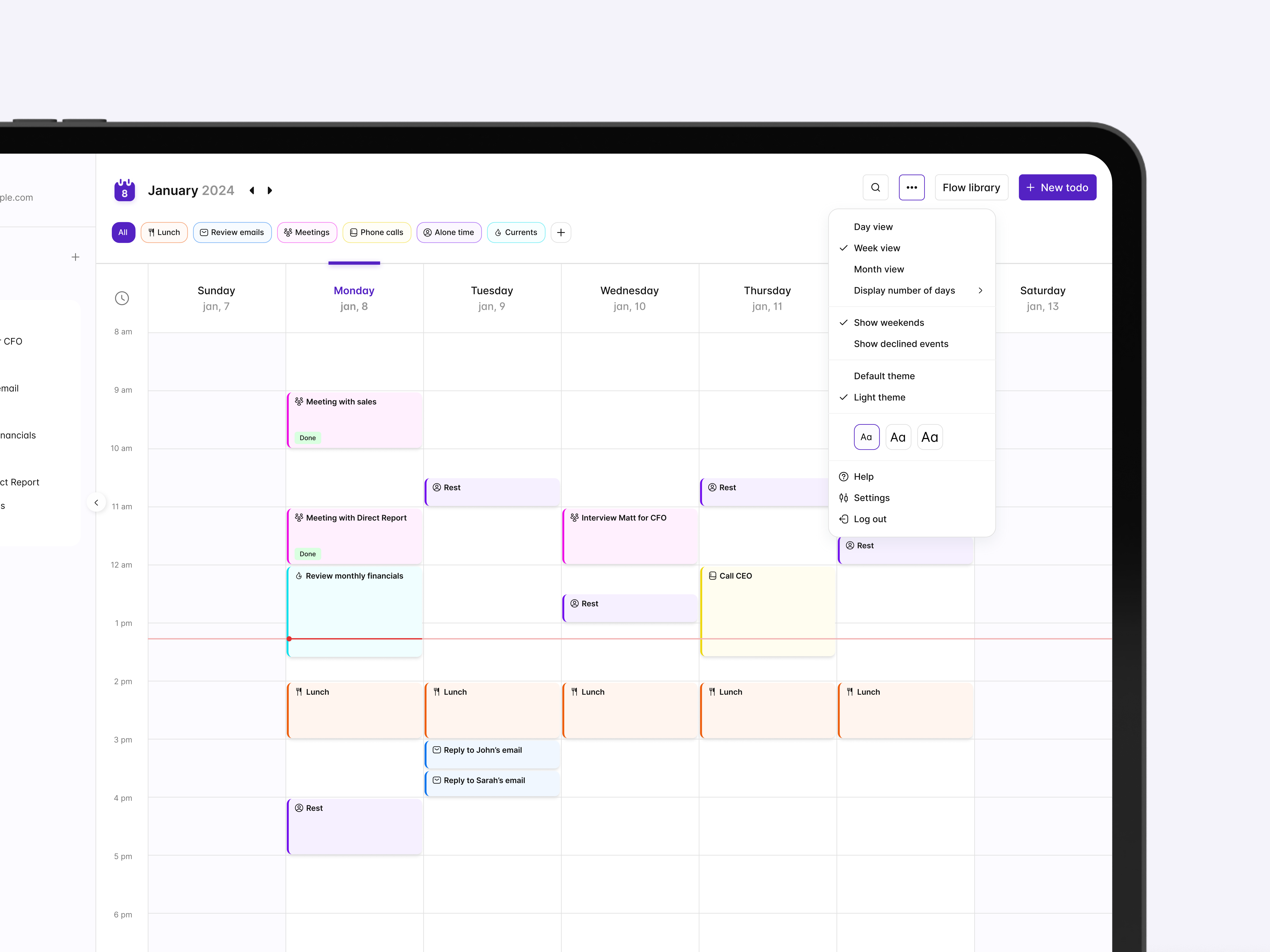 Example of Time manager supporting dyslexia and cognitive variability