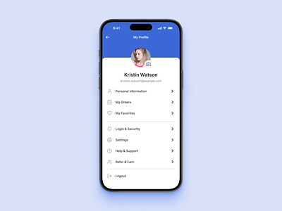 Daily UI #006 - User Profile clean ui daily ui daily ui 6 day 6 design challange mobile app navigation profile profile photo ui ui design user profile visual design