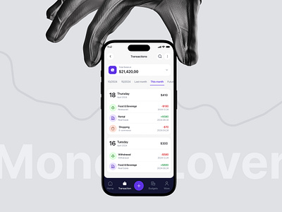 Money Lover - Transaction Details app design bank design details filllo filllodesign finance history mobile app money saas tracking transaction ui design web app