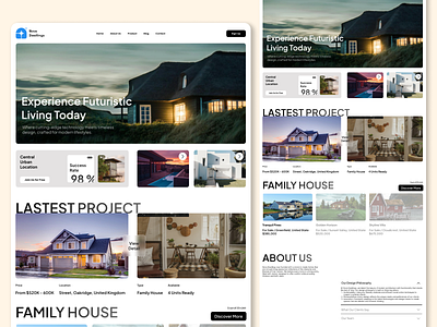 Nova Dwelings - Real Estate Landing Page furniture home homepage landingpage realestate ui website