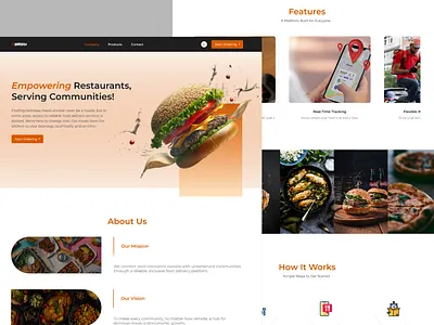 Food Delivery Landing Page fooddelivery foodlandingpage landingpage ui uidesign uiux uxdesign webdesign