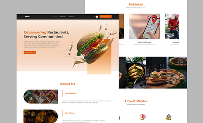 Food Delivery Landing Page fooddelivery foodlandingpage landingpage ui uidesign uiux uxdesign webdesign