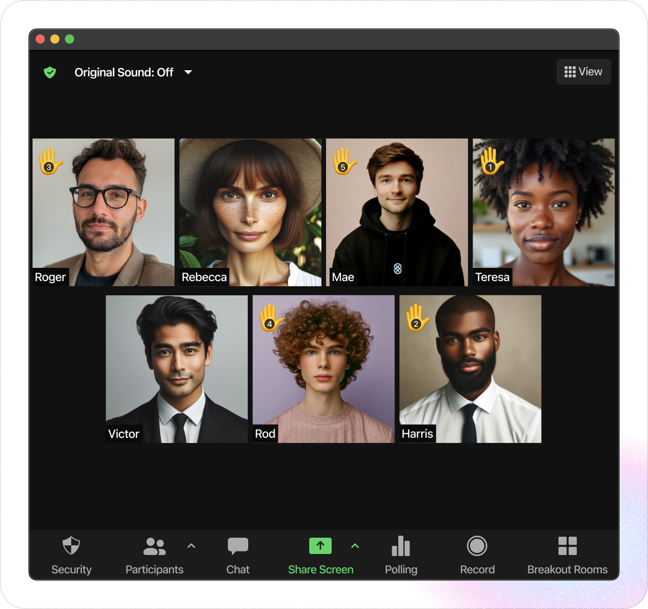 Zoom Speaking Order app design product design product designer ui uxdesign