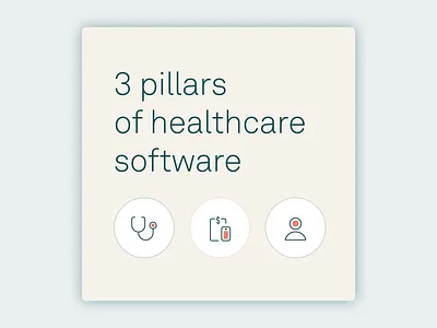 Three pillatrs of healthcare software 2d ad animation design health illustration medical vector video