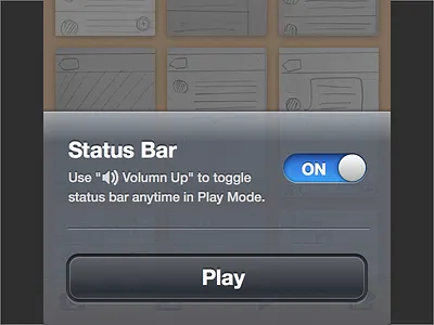 Toggle Status Bar in POP actionsheet pop popapp prototyping