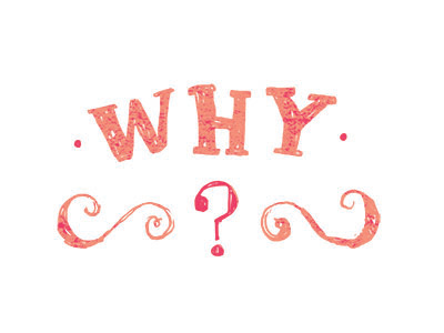 Why...not? lettering pink questions why