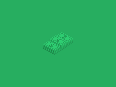 Isometric Money Icon bunch isometric money