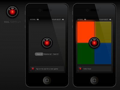 HAL Says android eye game hal 9000 ios ipad iphone simon says web web app