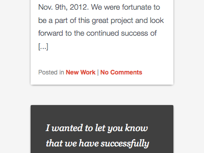 Testimonial blog posting quote