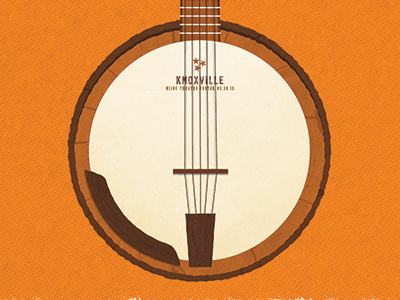 HoneyHoney Poster banjo design gig poster illustration orange poster type typography