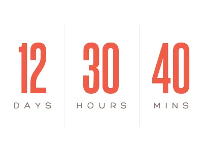 Simple Countdown Timer countdown grey red timer typography