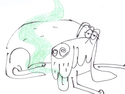 Old Dog With Rancid Breath