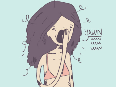 Yawn drawing illustration photoshop