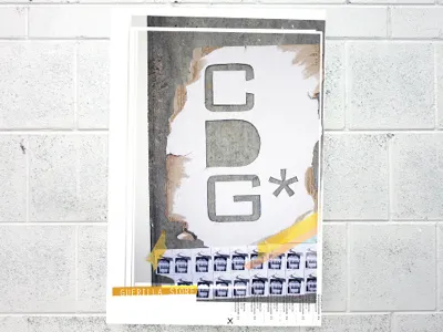 Comme de Garcons pop-up shop poster cardboard poster