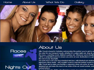 Silks Travel design party website