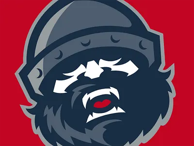 Warrior beard helmet logo sports vector viking