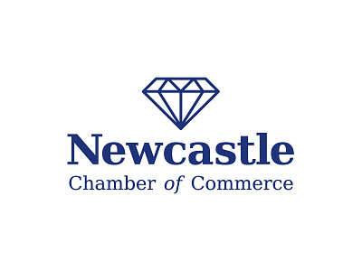 Newcastle Chamber of Commerce Final Logo chamber commerce diamond final identity logo newcastle royal blue