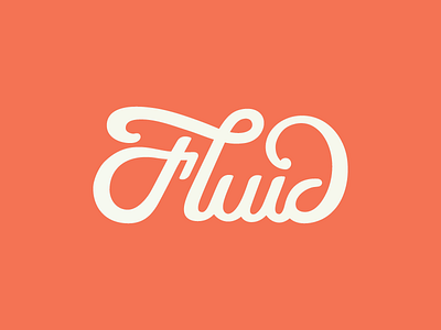 Fluid fluid logo logotype script type