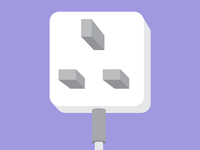 Plug bright colourful design illustration minimal simplistic