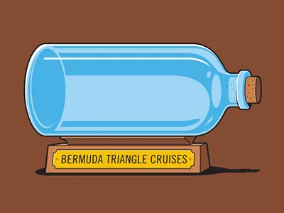 Keepsake glenn jones glennz illustration illustrator ship in bottle tshirt vector