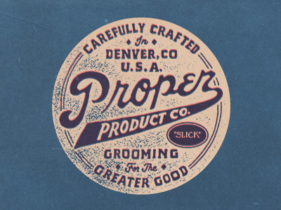 Proper Product Co. identity lettering