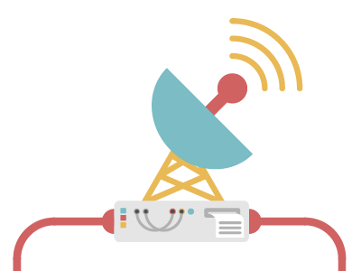 Inventium Process Illustration 1 colourful flat radar red scanning wifi