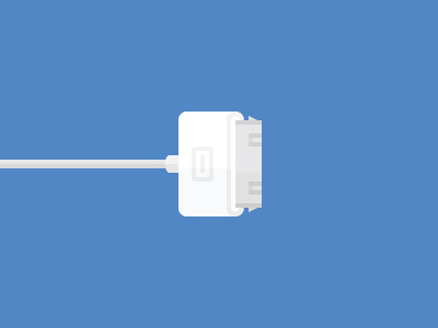 iPhone Charger apple charger clean connector dock flat illustration iphone minimal simple