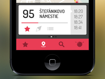 Transit - tabbar and map detail app icons ios iphone iphone app maps navigation tab bar tabbar transit ui