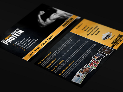 Half Page Flyer brochure dark colors flyer muscle egg print