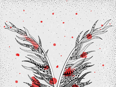 Feather 1 hand drawn illustration