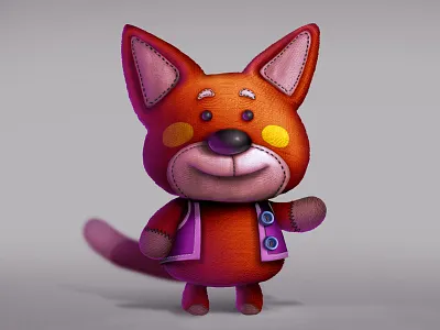 Fox apps cartoon concept draw fabric fox funny illustration photoshop samuel suarez toy