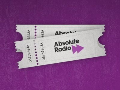 Absolute Radio Tickets purple radio tickets