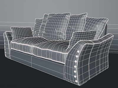 Sofa Wire Renderpimp 3d cg cinema4d freelance freelancer illustration maxwell moi3d productshot render