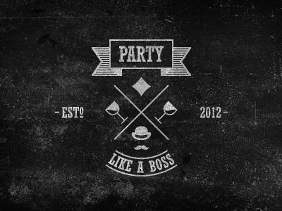 P.L.A.B. boss crest drink logo party wine