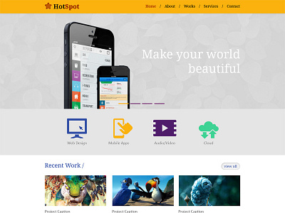 Free Psd Template clean design download layout portfolio psd simple template website