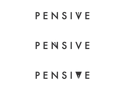 Pensive Stationery Logo Ideas branding logo pensive stationery writing