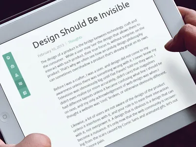 Cubito Article Entry apple blog clean creadivs design entry flat ipad minimal post smorrs web words