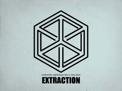 Extraction branding corporate design espionage extraction inception logo movie