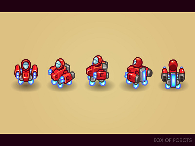 Mobile Rocket Launcher box of robots game pew pew rocket launcher sprites turns tvm vector