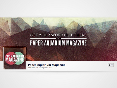 Paper Aquarium Facebook Cover design facebook facets magazine paper aquarium magazine texture typography
