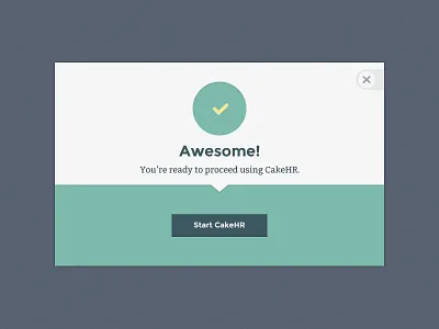 CakeHR Simple Modal cakehr clean interface popup rebound ui