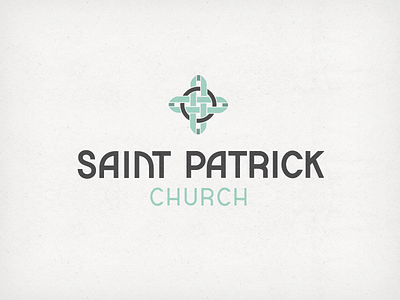 Saint Patrick Rebrand aqua black blue celtic church cross custom type knot logo mark patrick rebrand saint sans typography