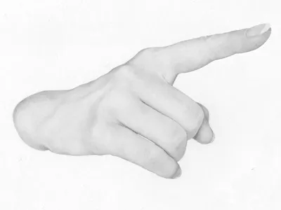 Hand accurate drawing floating nail pointing skin